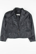 Two Button Leather Blazer