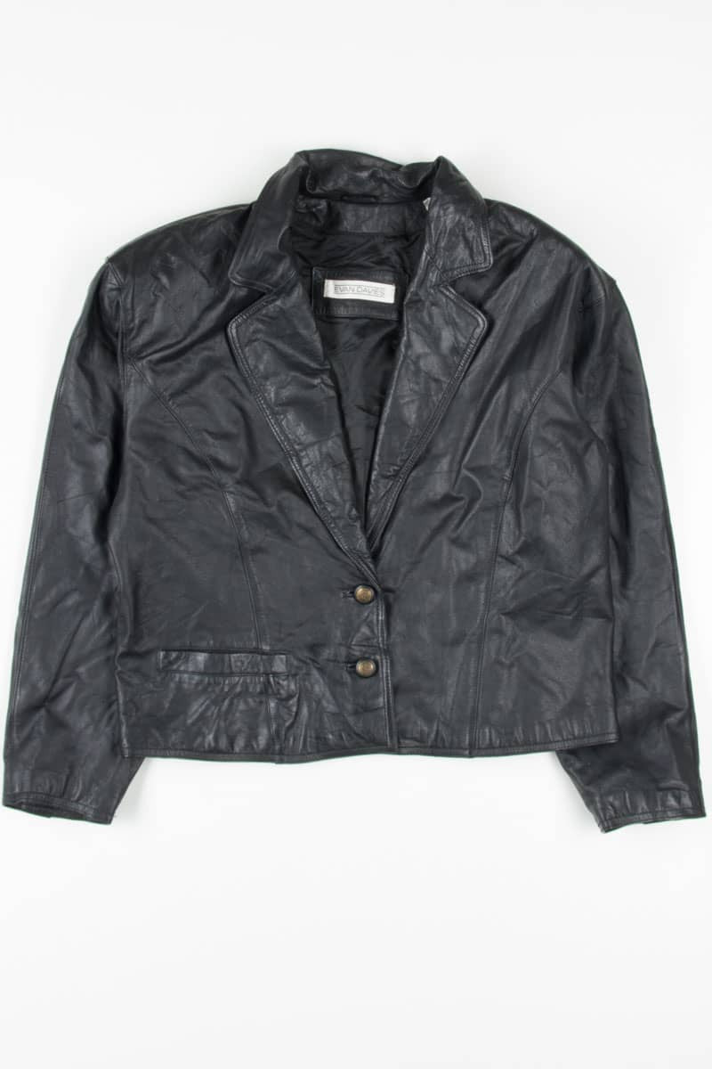 Two Button Leather Blazer