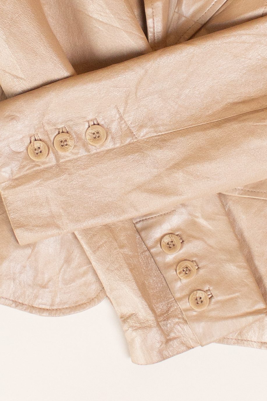 Champagne Worthington Leather Jacket (2000s)