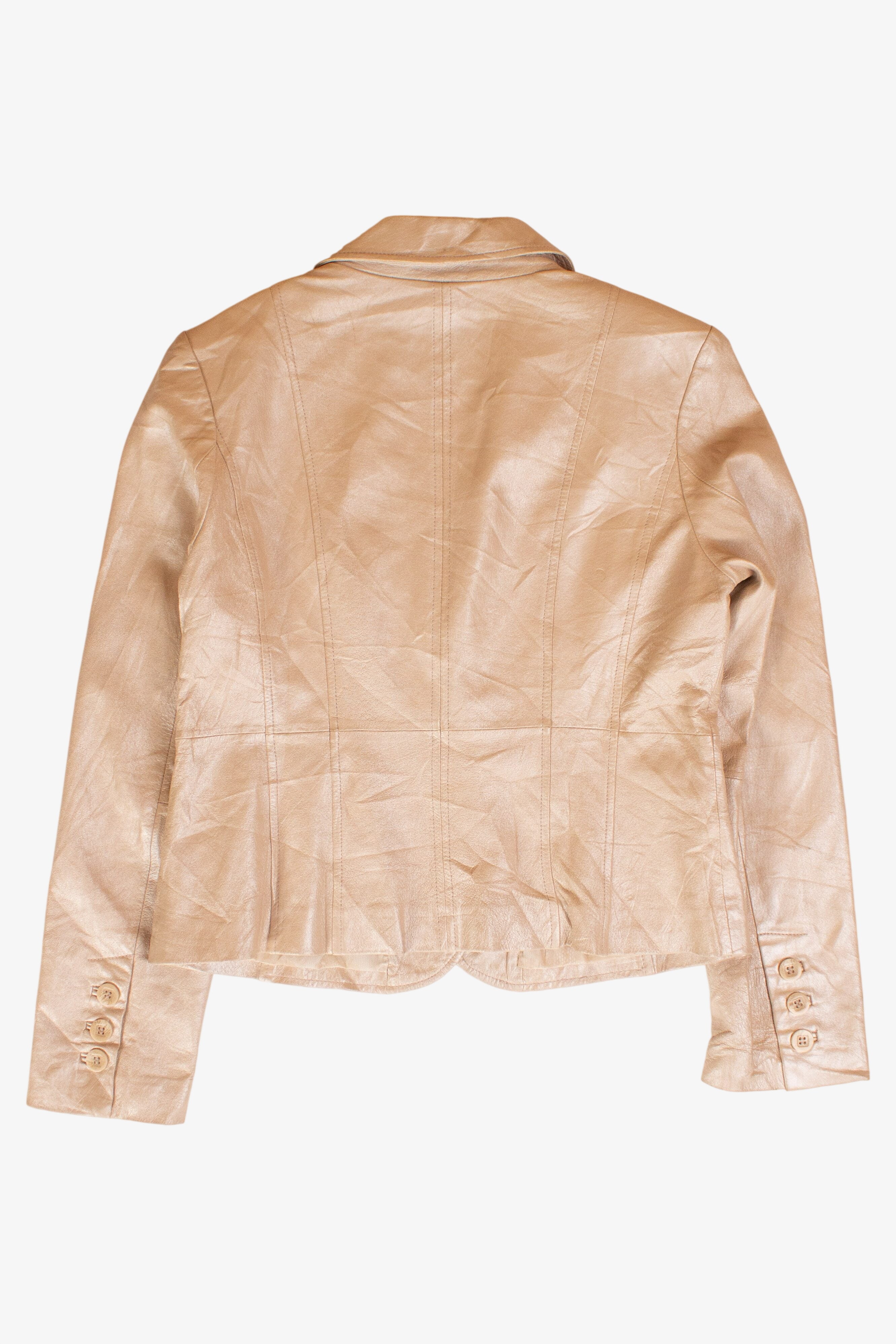 Champagne Worthington Leather Jacket (2000s)