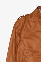 Vintage London Fog Brown Leather Bomber Jacket (1980s)