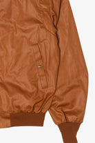 Vintage London Fog Brown Leather Bomber Jacket (1980s)