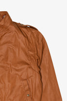 Vintage London Fog Brown Leather Bomber Jacket (1980s)