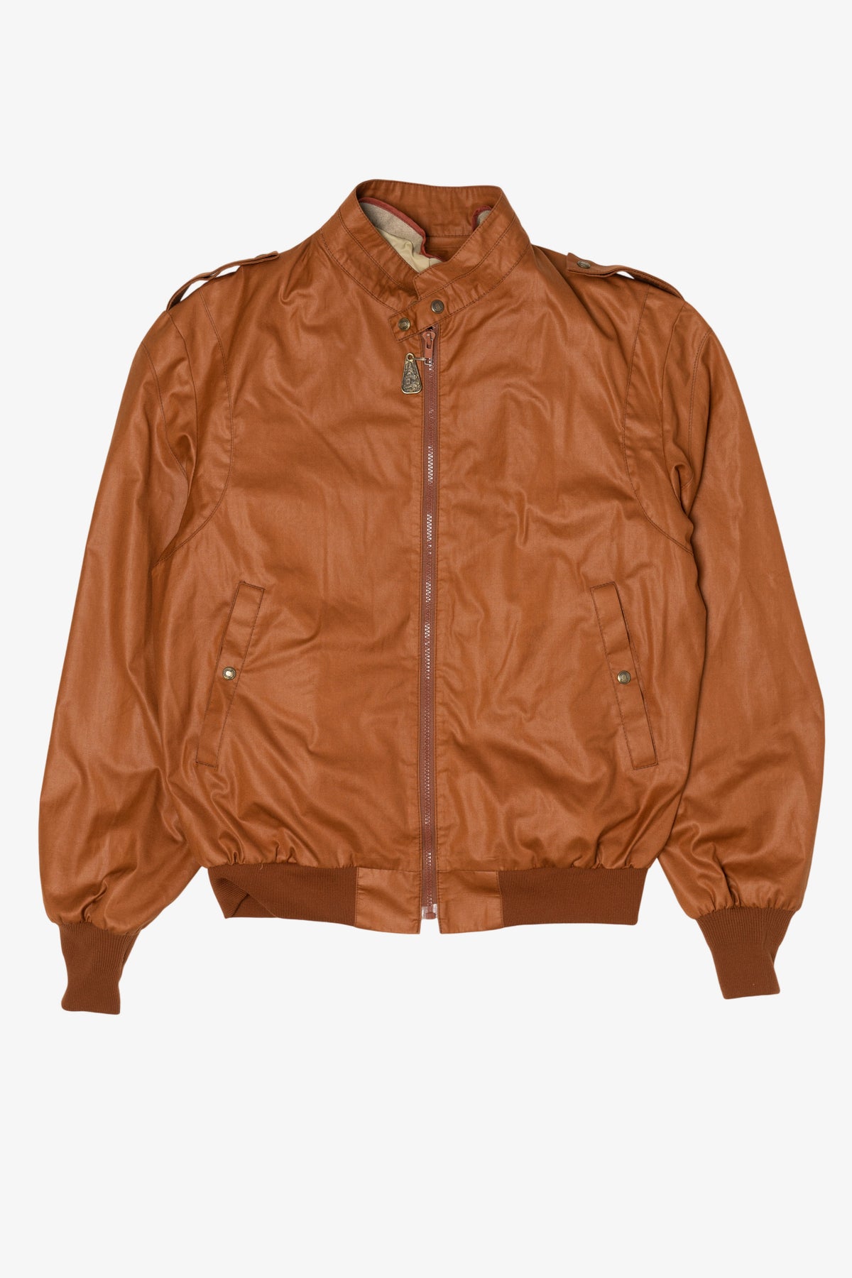 Vintage London Fog Brown Leather Bomber Jacket (1980s) – Ragstock