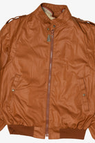 Vintage London Fog Brown Leather Bomber Jacket (1980s)