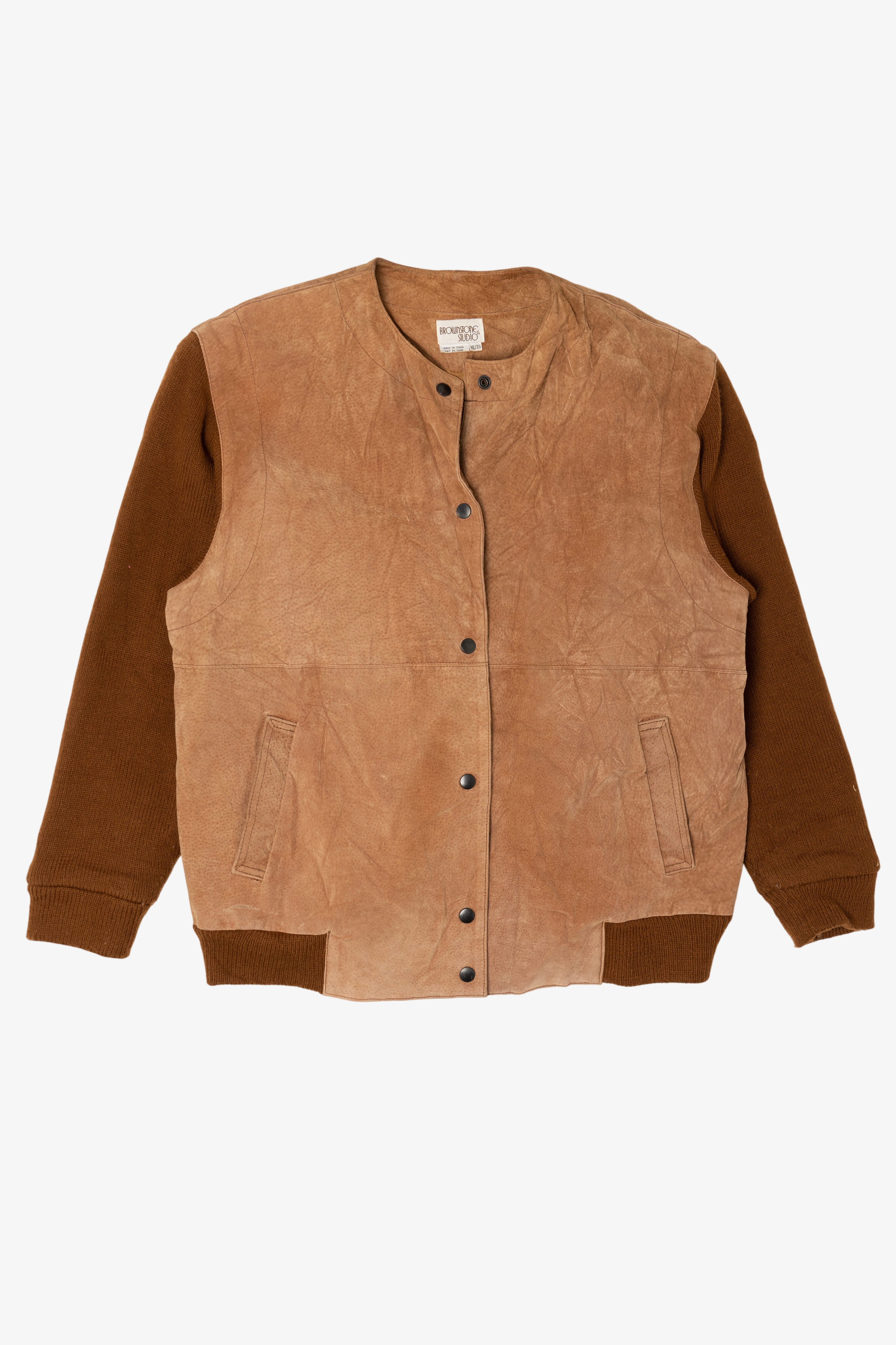 Vintage Brownstone Studio Leather Bomber Jacket (1990s)