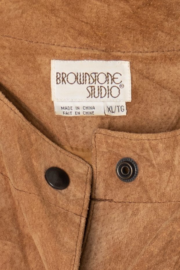 Vintage Brownstone Studio Leather Bomber Jacket (1990s)
