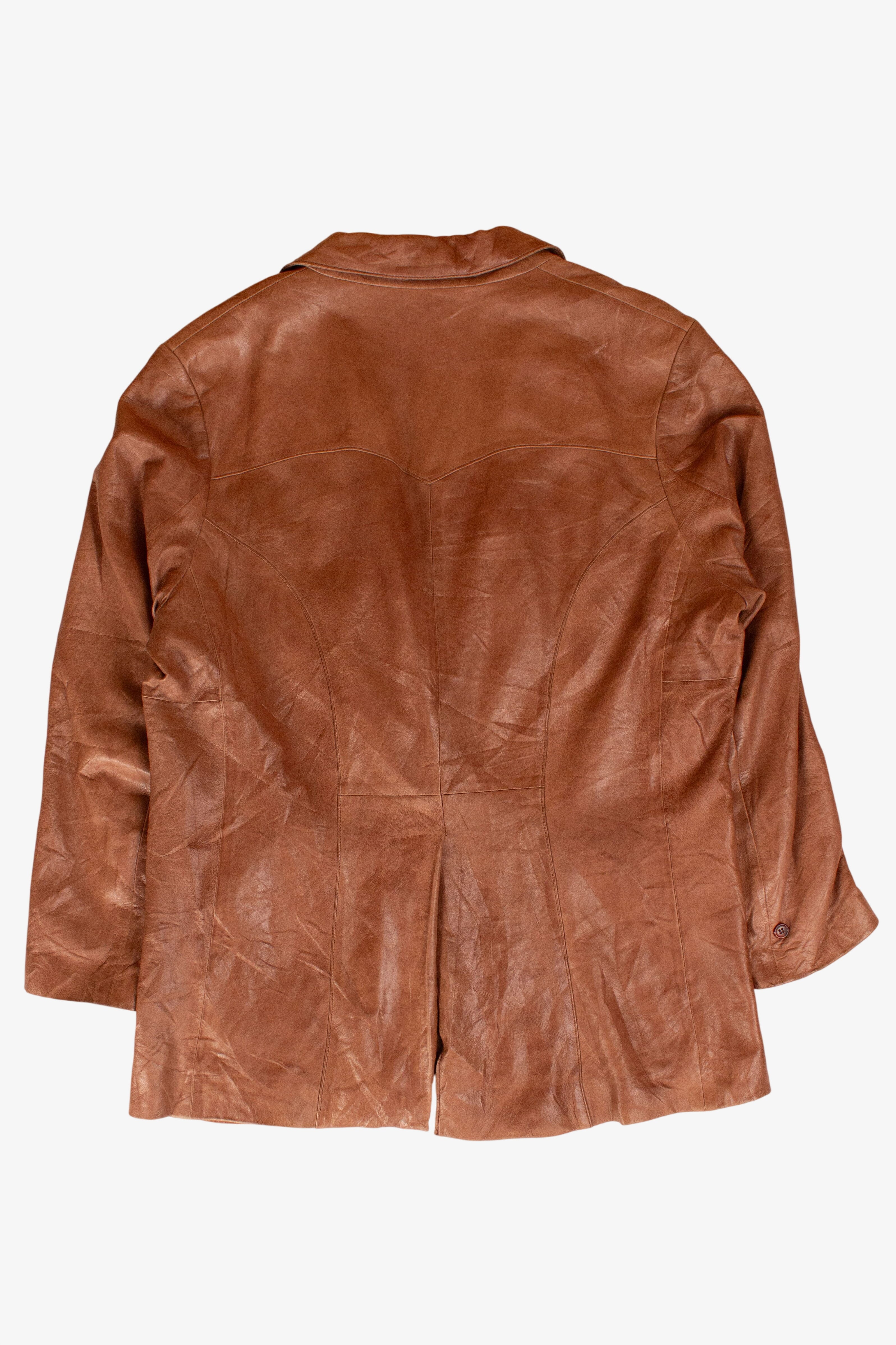 Vintage Brown Leather Sport Coat (1980s)