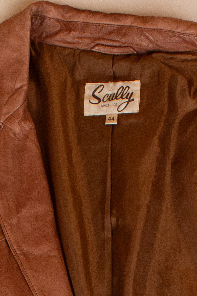 Vintage Brown Leather Sport Coat (1980s)