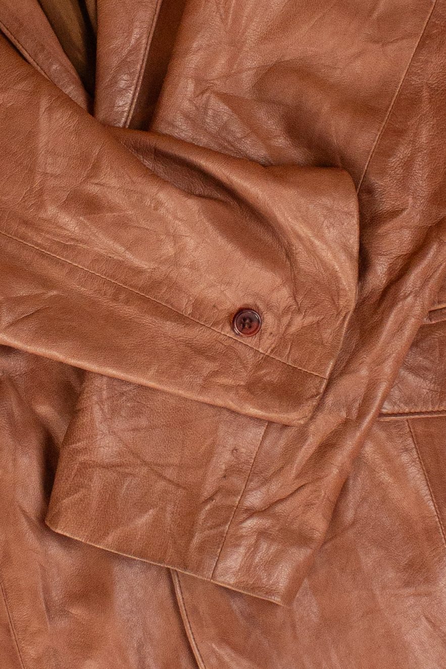 Vintage Brown Leather Sport Coat (1980s)