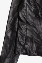 Vintage Worthington Genuine Lambskin Black Leather Blazer (2000s)