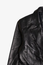 Vintage Worthington Genuine Lambskin Black Leather Blazer (2000s)