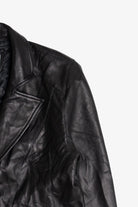 Vintage Worthington Genuine Lambskin Black Leather Blazer (2000s)
