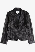 Vintage Worthington Genuine Lambskin Black Leather Blazer (2000s)