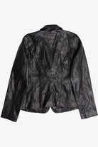 Vintage Worthington Genuine Lambskin Black Leather Blazer (2000s)