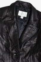 Vintage Worthington Genuine Lambskin Black Leather Blazer (2000s)
