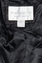 Vintage Worthington Genuine Lambskin Black Leather Blazer (2000s)