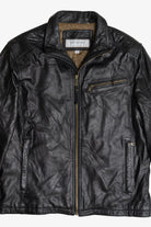 Vintage Andrew Marc Lined Leather Motorcycle Jacket (2000s)