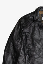 Vintage Andrew Marc Lined Leather Motorcycle Jacket (2000s)