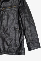 Vintage Andrew Marc Lined Leather Motorcycle Jacket (2000s)