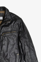 Vintage Andrew Marc Lined Leather Motorcycle Jacket (2000s)
