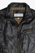 Vintage Andrew Marc Lined Leather Motorcycle Jacket (2000s)