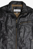 Vintage Andrew Marc Lined Leather Motorcycle Jacket (2000s)