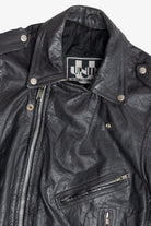 Vintage Unik International Inc. Distressed Leather Motorcycle Jacket (1990s)