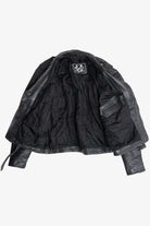 Vintage Unik International Inc. Distressed Leather Motorcycle Jacket (1990s)