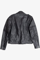 Vintage Unik International Inc. Distressed Leather Motorcycle Jacket (1990s)