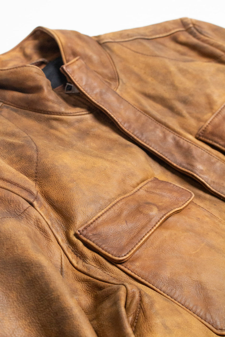 Light Tan Gap Leather Jacket 251