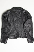 Short Collared Leather Jacket 254