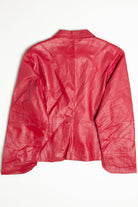 Red Women's Shape Fix Leather Jacket 256