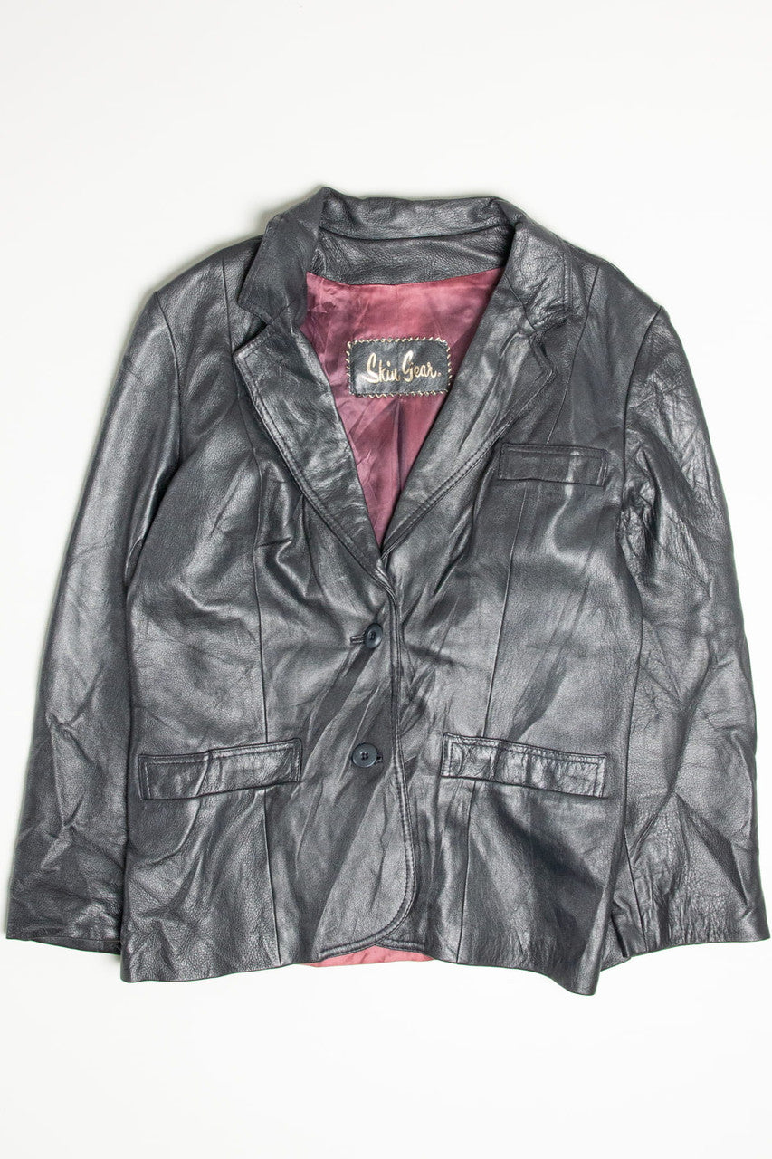 Gun Metal Skin Gear Leather Jacket 264