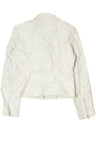 Vintage Black & White Striped Leather Jacket