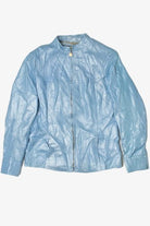 Vintage Pearlescent Blue St. John Sport Leather Jacket