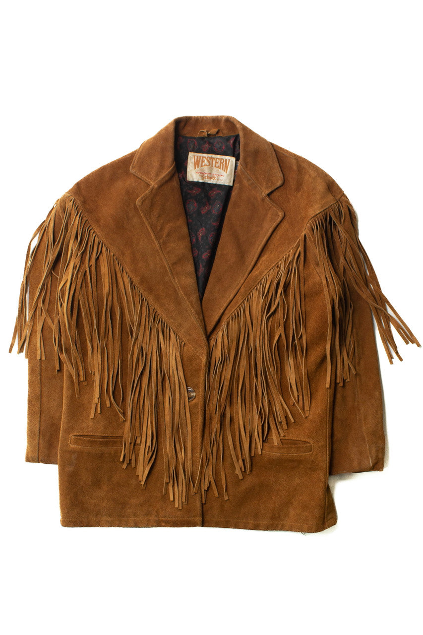 Vintage Schott Western Fringe Suede Jacket (1970s)