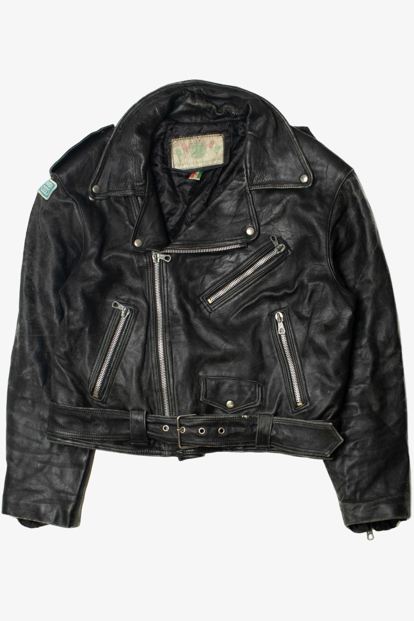 Vintage Vera Pelle Audi Patch Italian Leather Jacket