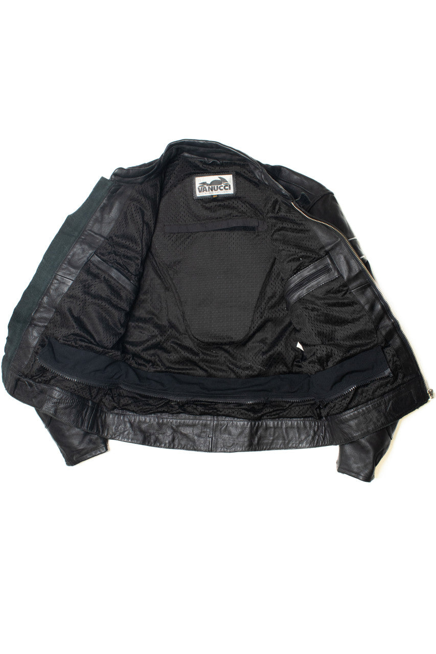 Vanucci EN 1621-1 Motorcycle Racing Armored Leather Jacket