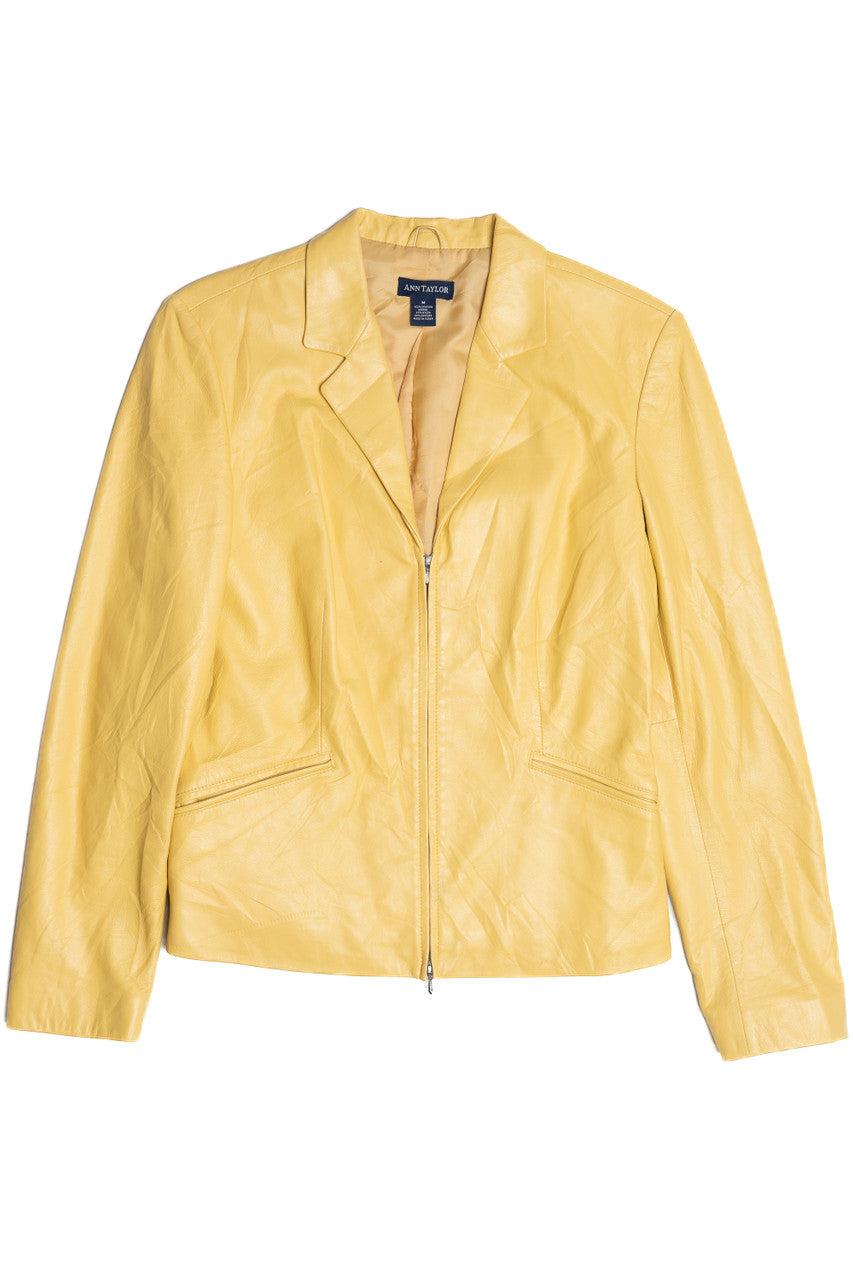 Vintage Ann Taylor Double Zip Leather Jacket