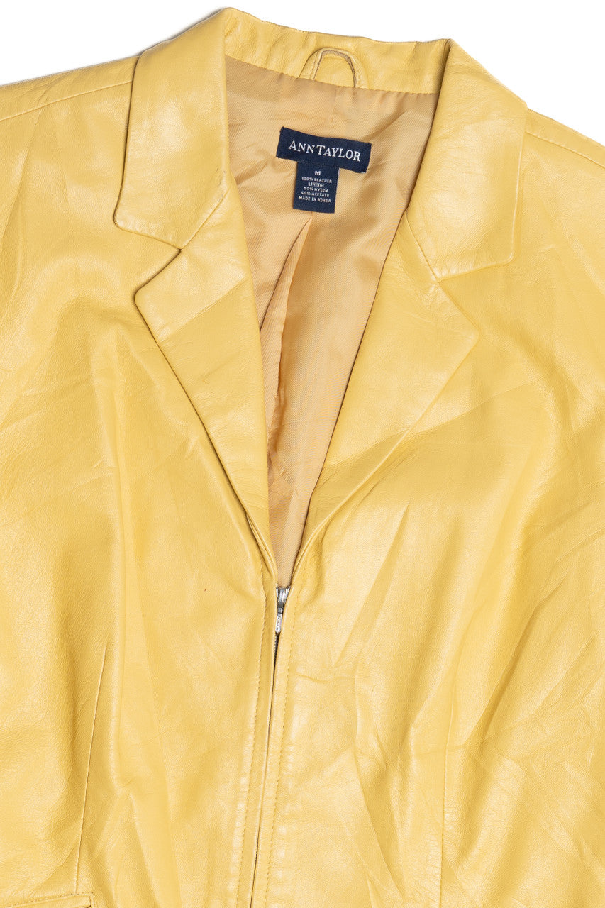 Vintage Ann Taylor Double Zip Leather Jacket