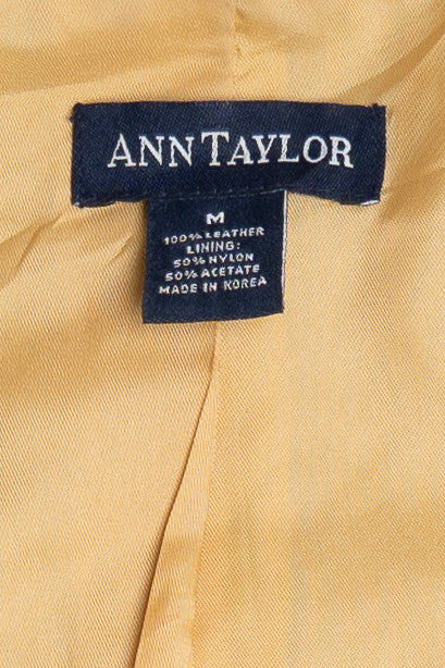 Vintage Ann Taylor Double Zip Leather Jacket