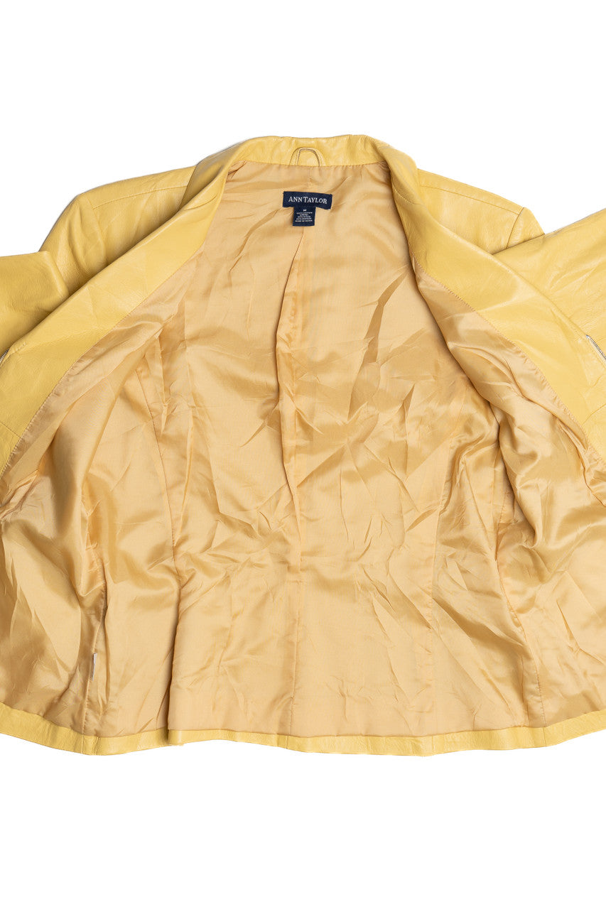 Vintage Ann Taylor Double Zip Leather Jacket