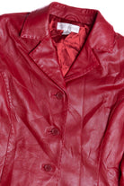 Vintage Petite Sophisticate Leather Office Blazer Jacket