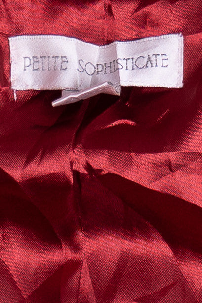 Vintage Petite Sophisticate Leather Office Blazer Jacket