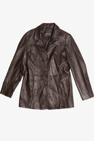 Vintage Adler Collection Dark Brown Lamb Skin Leather Jacket
