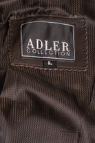Vintage Adler Collection Dark Brown Lamb Skin Leather Jacket
