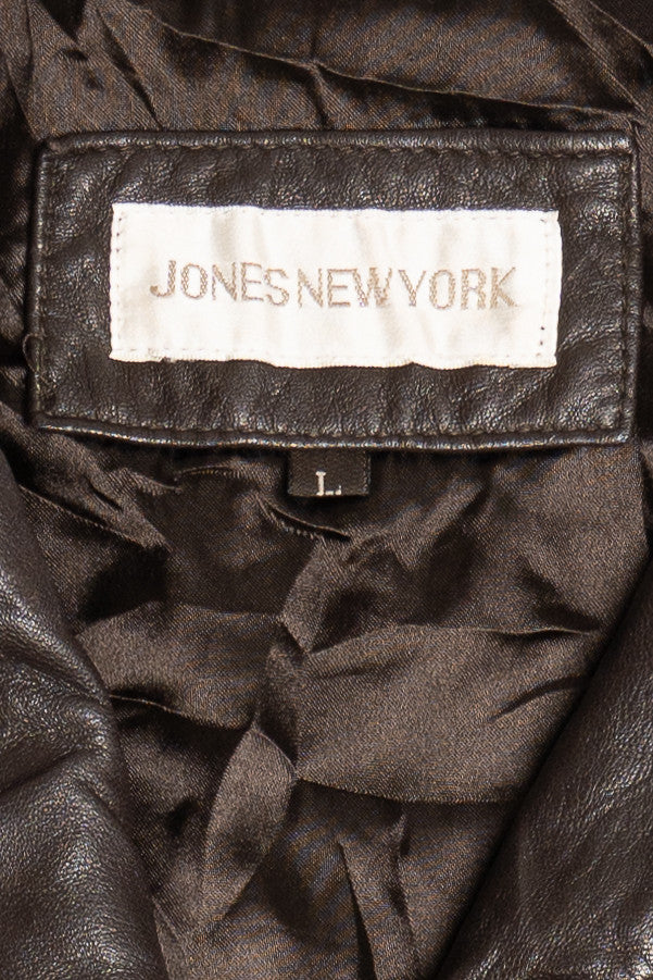 Vintage Dark Brown Jones New York Leather Jacket