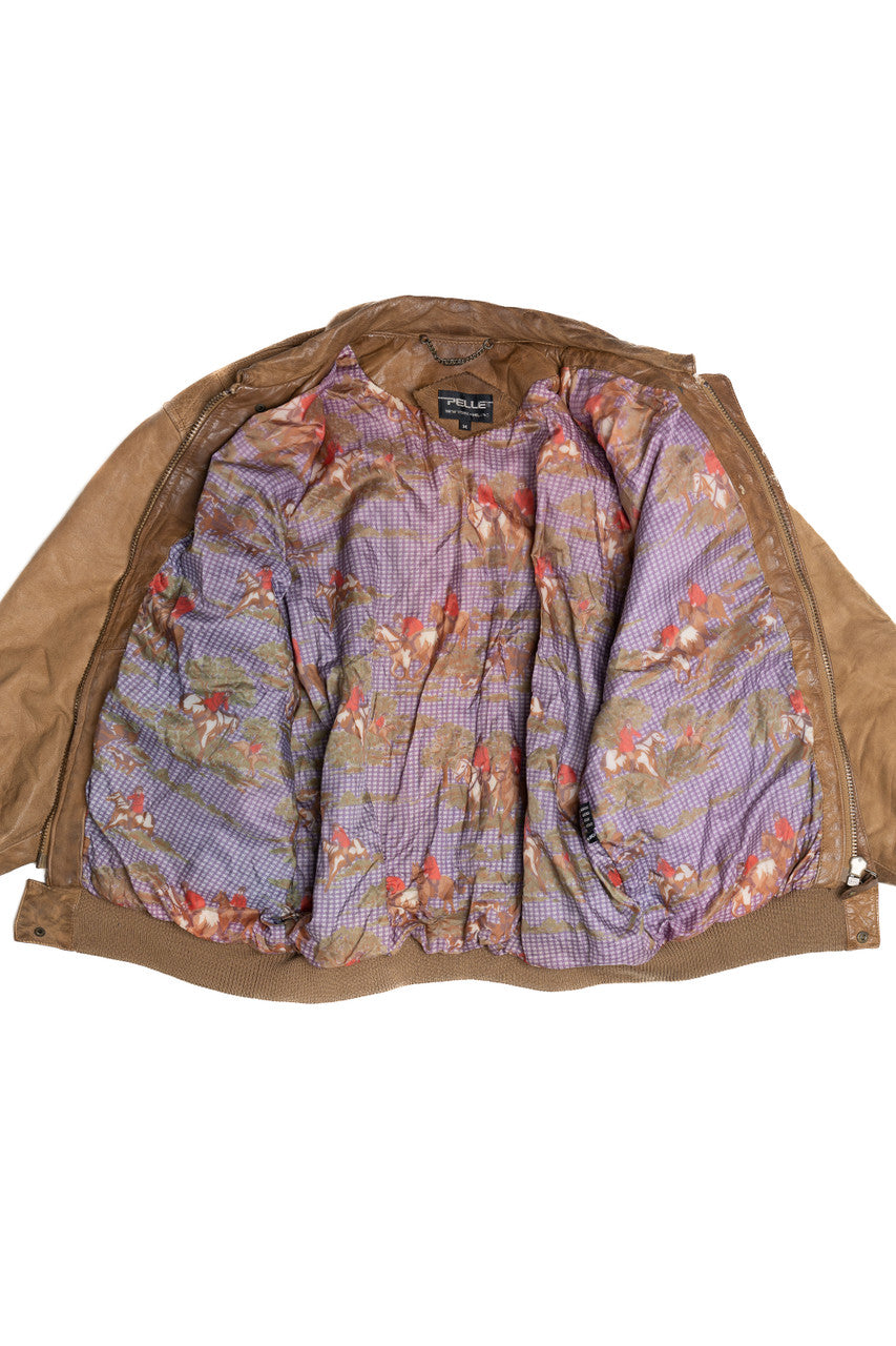 Vintage Pelle Leather Bomber Jacket