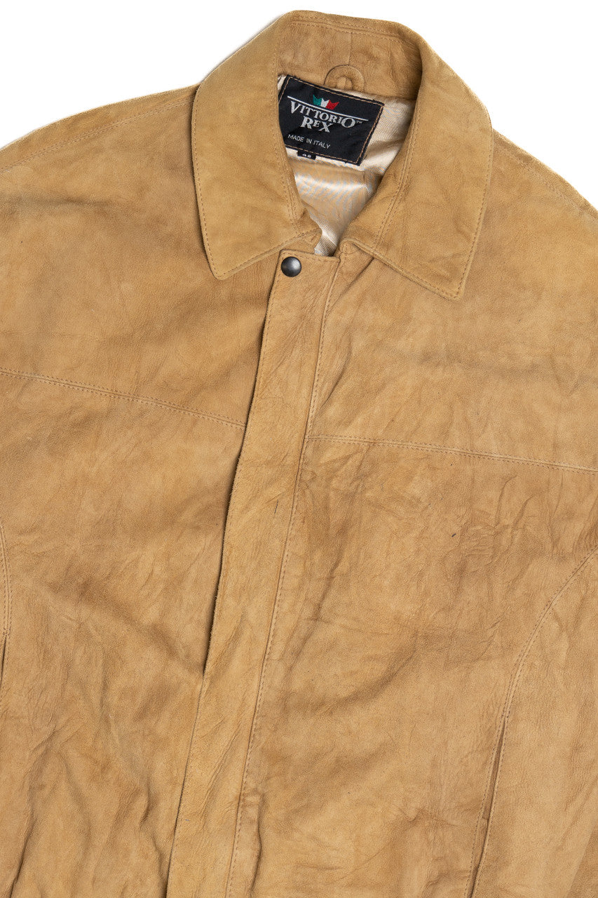 Vintage Distressed Vittorio Rex Leather Suede Jacket